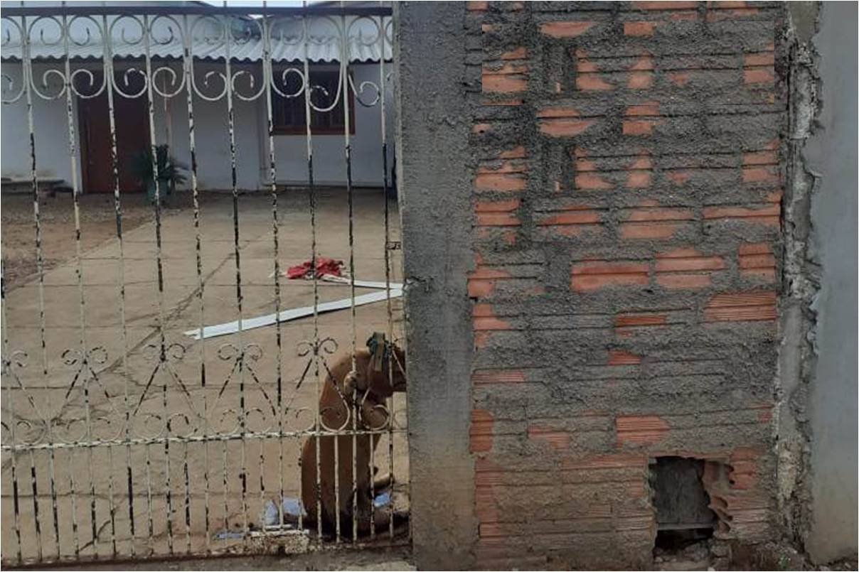 Autônomo flagra cachorro morto, preso em portão de residência do bairro Marcos Freire, em Vilhena