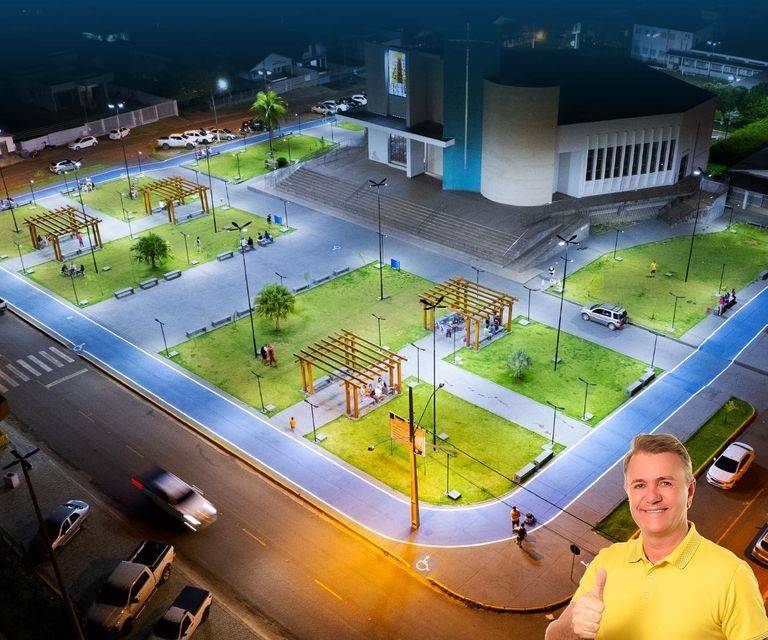 Deputado Luizinho Goebel anuncia revitalização da praça da Igreja Matriz em Colorado do Oeste
