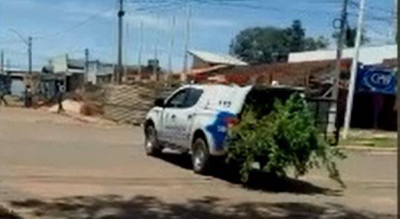 ASSISTA: viraliza vídeo que mostra viatura da PM transportando maconha apreendida em Corumbiara; casal de empresários foi preso