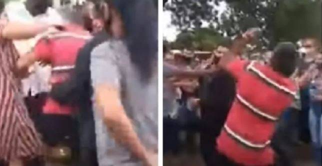 ASSISTA: viraliza vídeo que mostra briga generalizada entre parentes de homem que estava sendo sepultado em MT