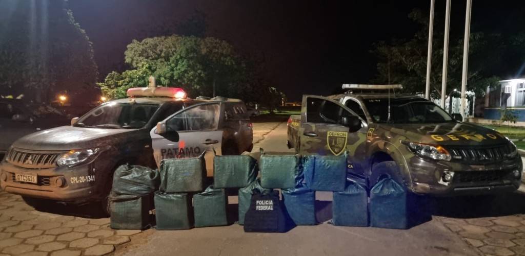 Operação conjunta das polícias de RO e MT apreende 384 kg de cocaína na cidade de Pimenteiras do Oeste