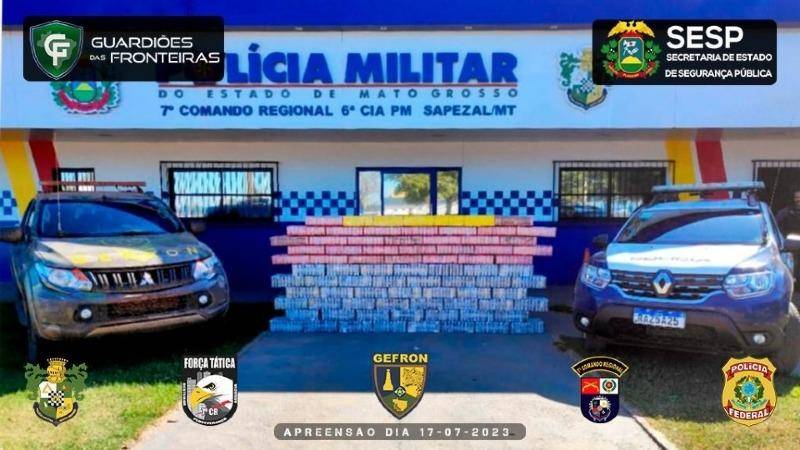 Em cidade de MT próxima a divisa com Rondônia, Gefron apreende 871 kg de drogas e mata suspeito em troca de tiros