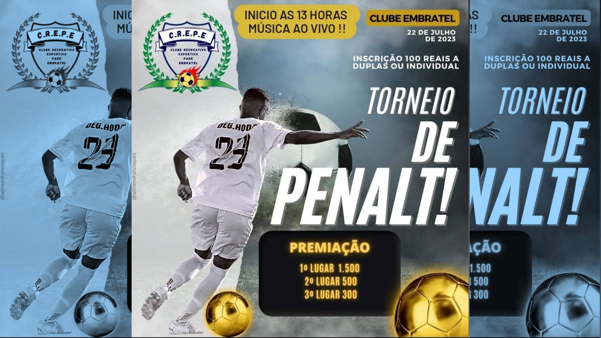 Sábado tem Torneio de Pênaltis no Park Embratel com mais de R$ 2 mil em prêmios; inscrições seguem abertas