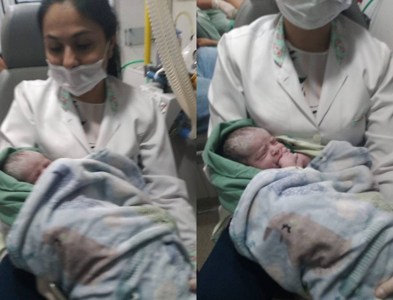 Mulher de 22 anos dá à luz dentro de ambulância quando era trazida de Colorado do Oeste para Vilhena