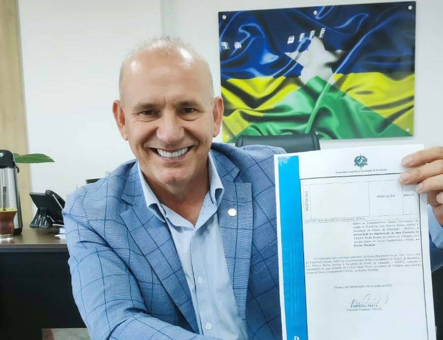 Ezequiel Neiva indica ao Governo a necessidade de extensão do Ceeja no distrito de Tabajara, em Machadinho