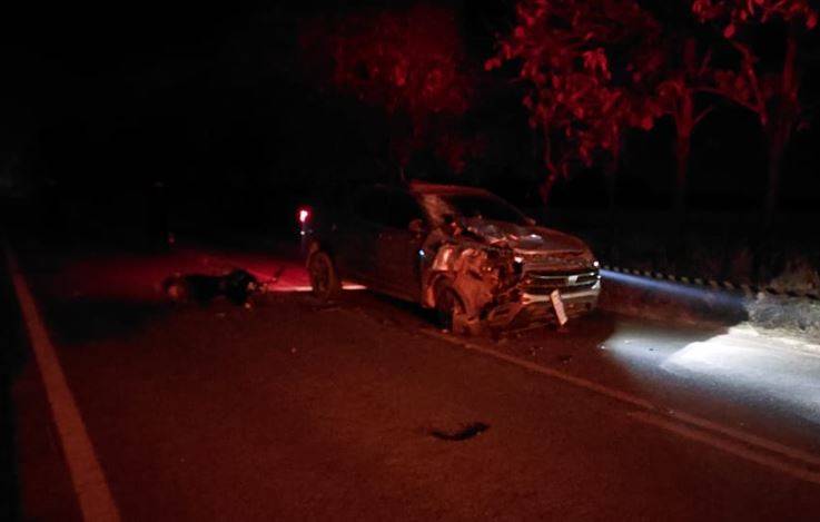 URGENTE: batida frontal entre motocicleta e picape deixa piloto morto na cidade de Cerejeiras