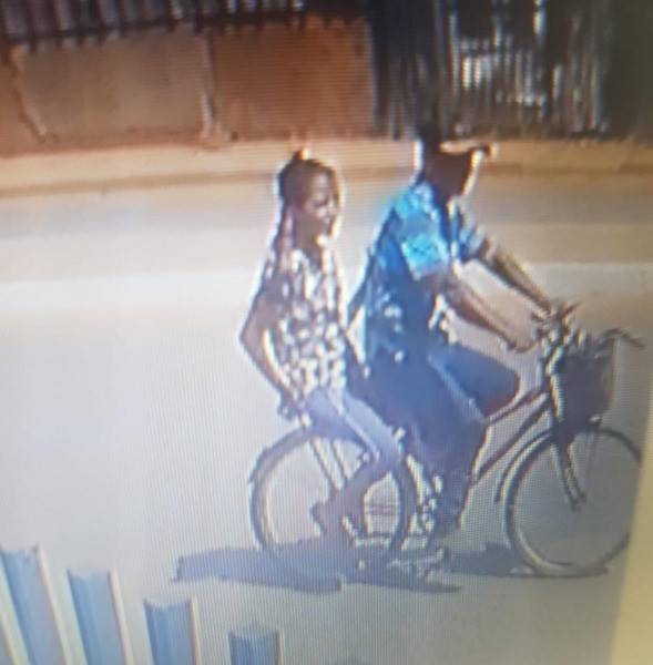 ASSISTA VÍDEO: em cidade de MT, câmeras flagram homem levando na garupa de bicicleta mulher que ele matou a facadas