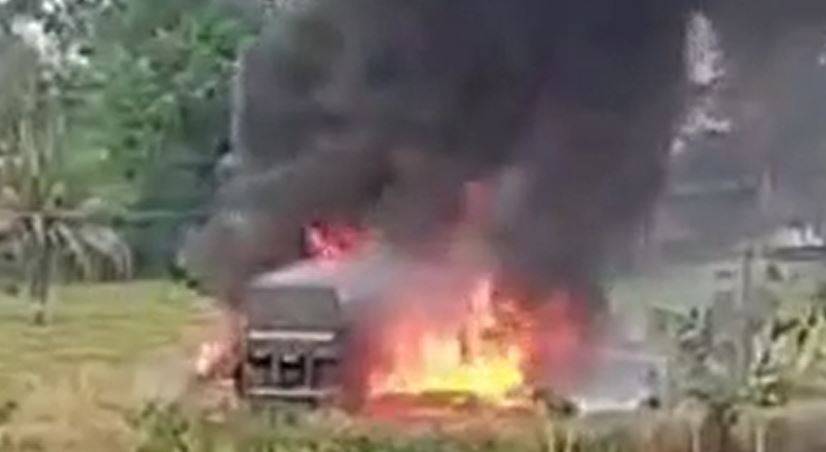 VÍDEO: câmera flagra momento em que caminhões batem de frente e motorista morre carbonizado na BR 364, em Rondônia