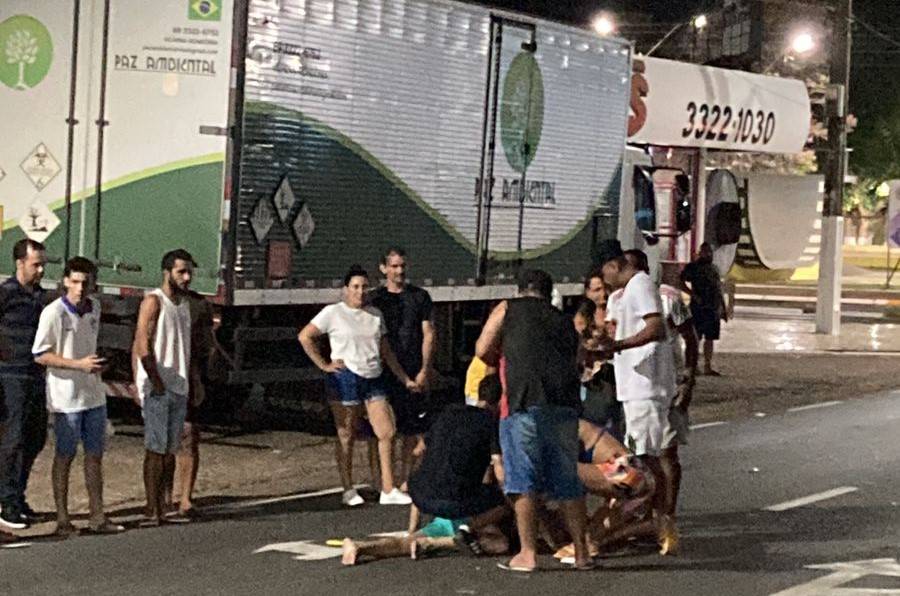 VÍDEO: de passagem por Vilhena, morador do Paraná é atropelado no centro da cidade e tem dentes quebrados
