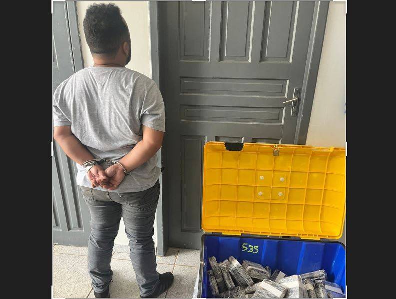 Comerciante de Vilhena é preso em cidade de Mato Grosso transportando 50 kg de cloridrato de cocaína