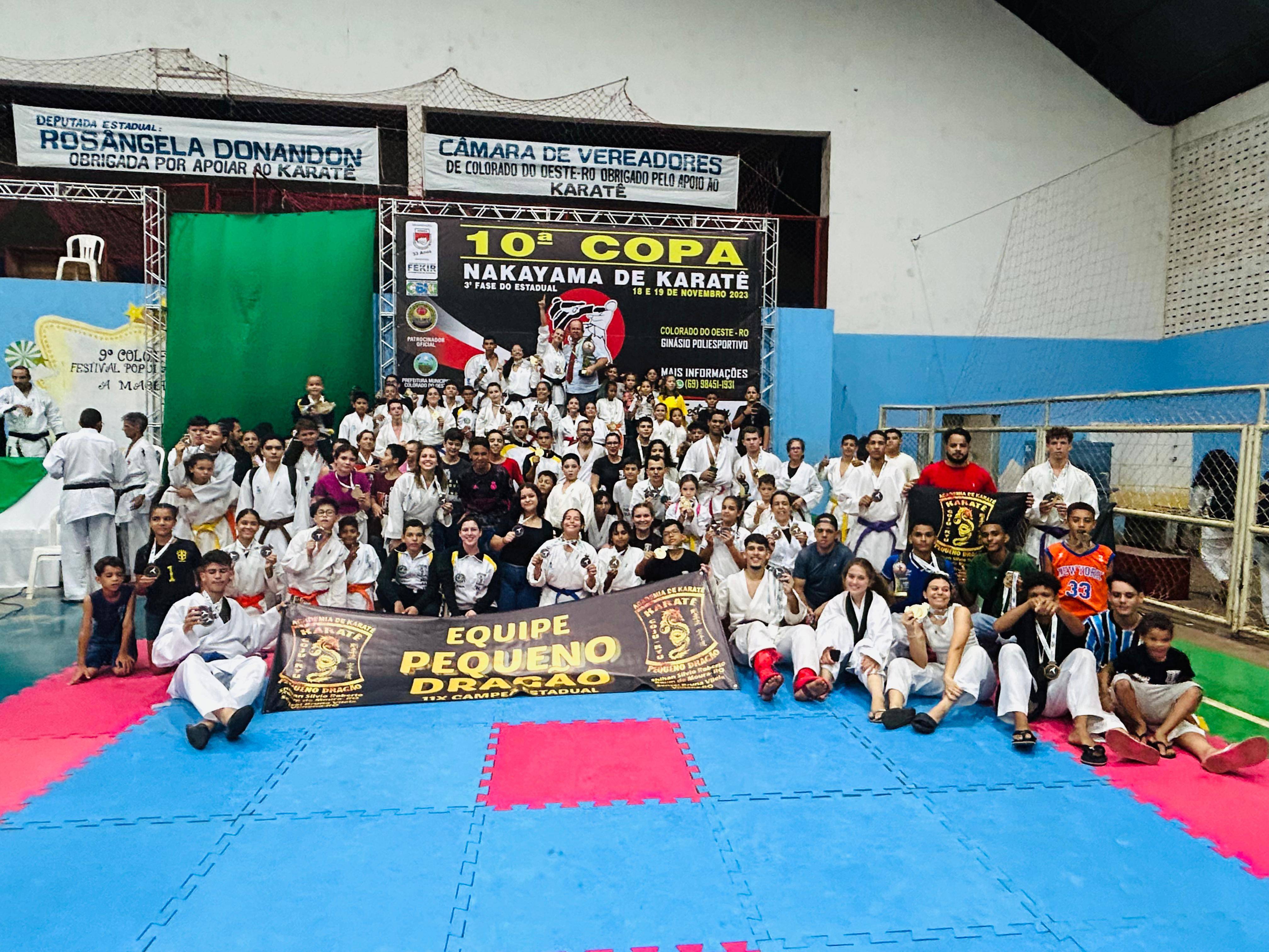 Academia Pequeno Dragão conquista a 10ª edição da Copa Nakaiama de Karate Interestilos, em Colorado do Oeste