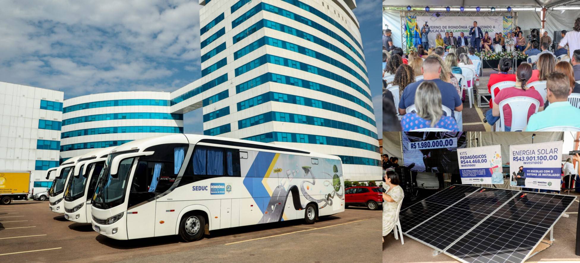 Mais de R$ 55 milhões são investidos na Educação de Rondônia com a entrega de caminhões, ônibus, equipamentos e kits pedagógicos