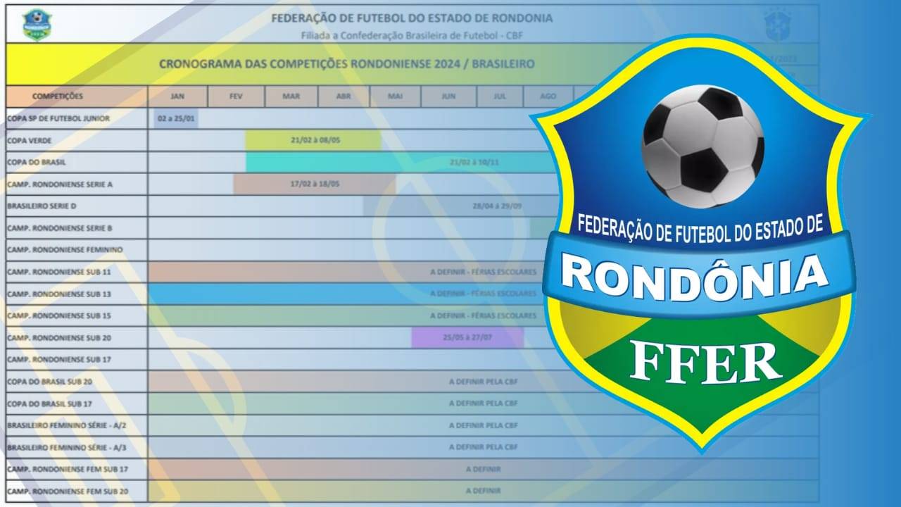 FFER divulga calendário do Futebol Rondoniense para 2024; Série A começa no dia 17 de fevereiro
