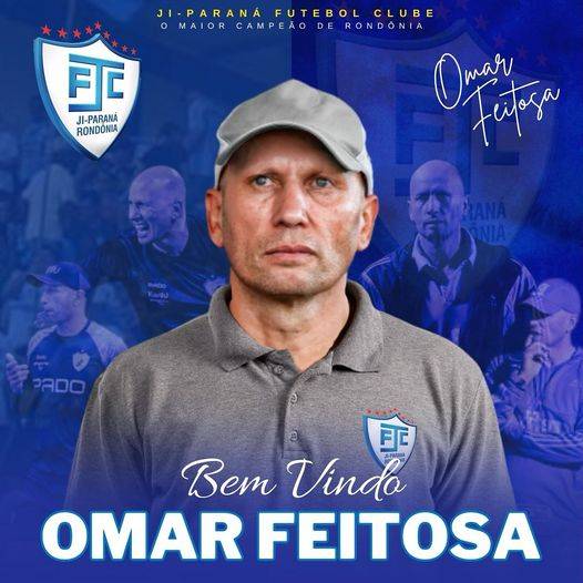 Nas redes sociais, Ji-Paraná anuncia o treinador Omar Feitosa para a temporada 2024