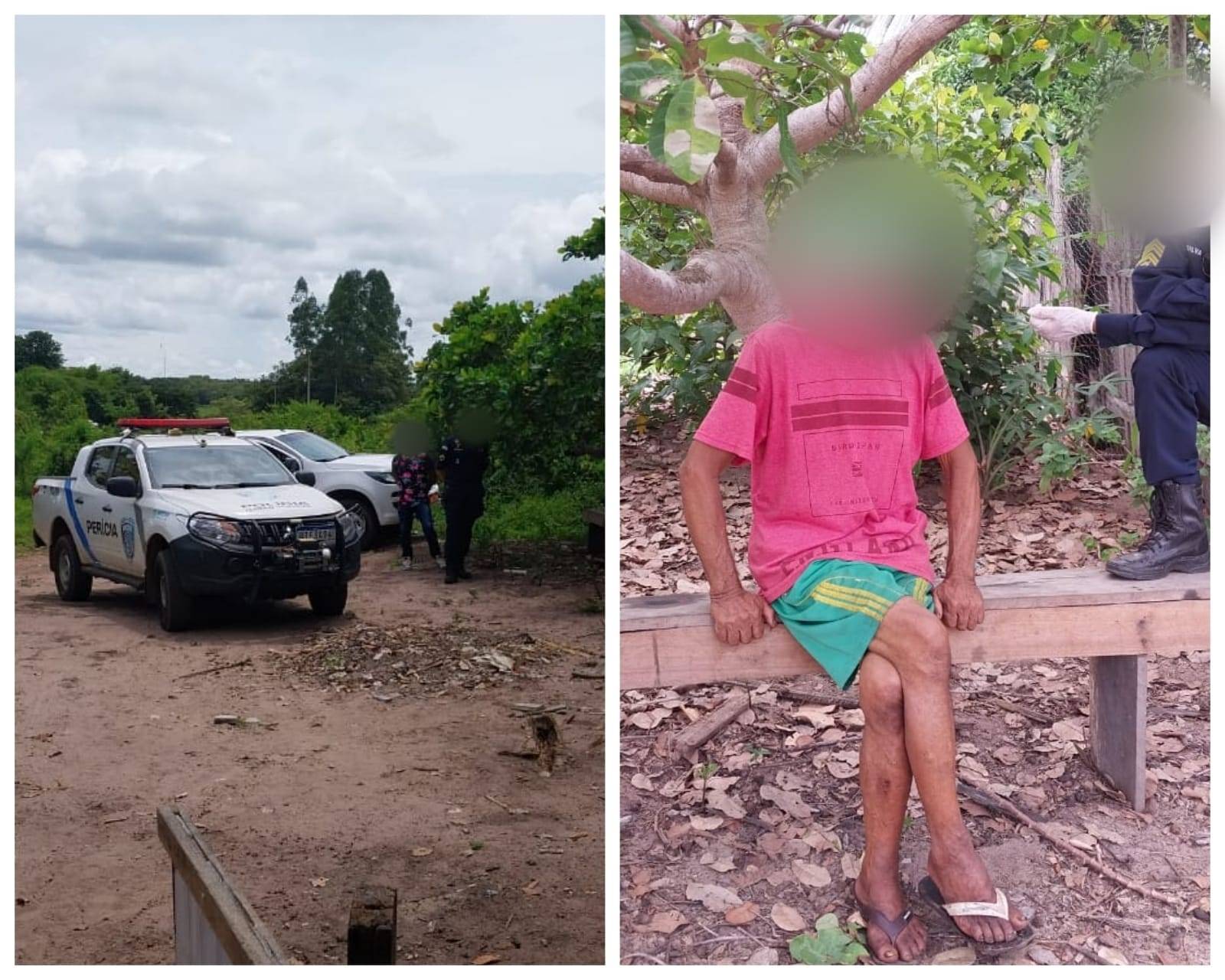 Idoso suspeito de matar mulher por espancamento no Cone Sul é preso junto ao corpo da vítima já em estado de putrefação