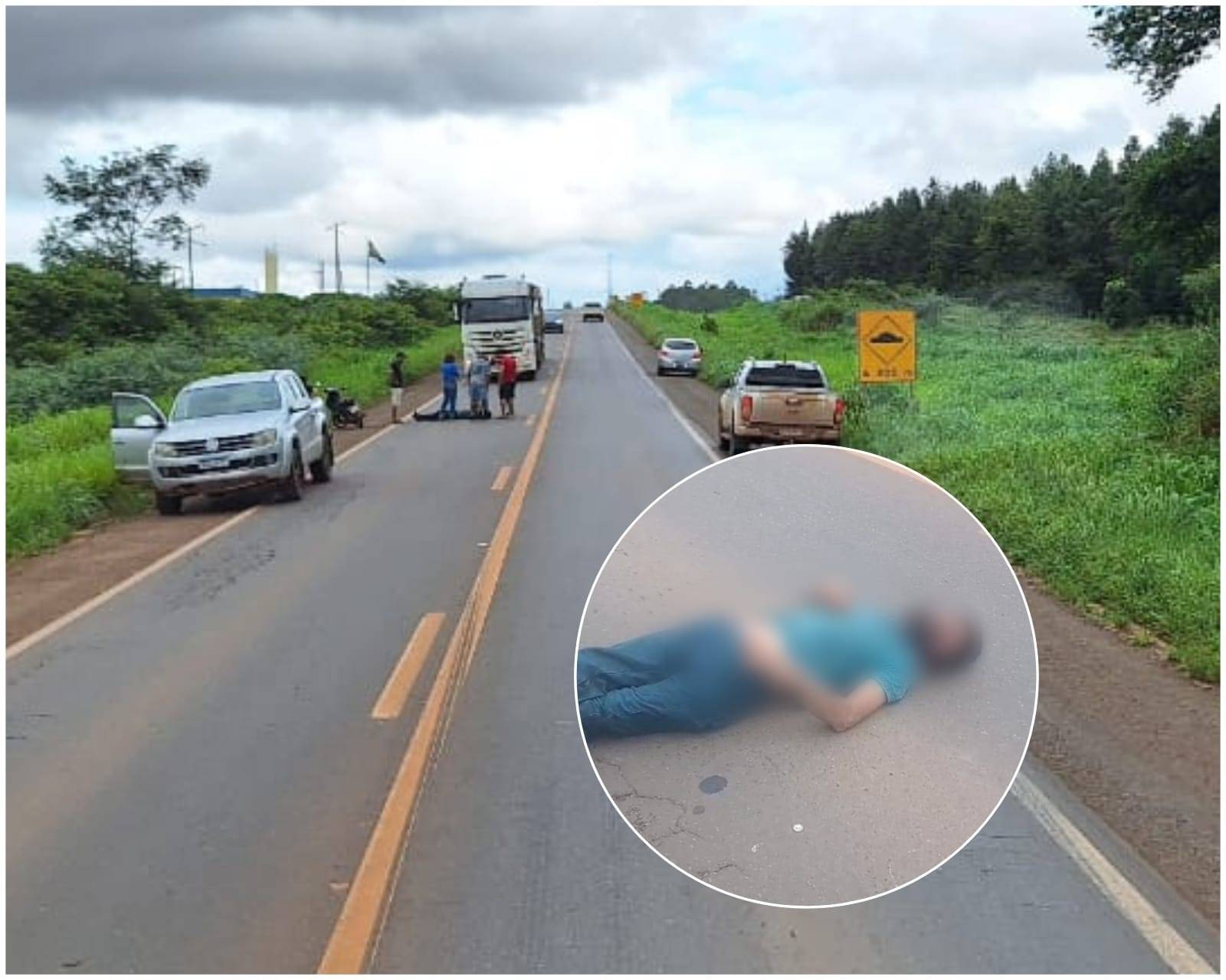 Motociclista bate na traseira de carro na BR-364, em Vilhena; PRF constatou embriaguez e que o homem pilotava sem habilitação