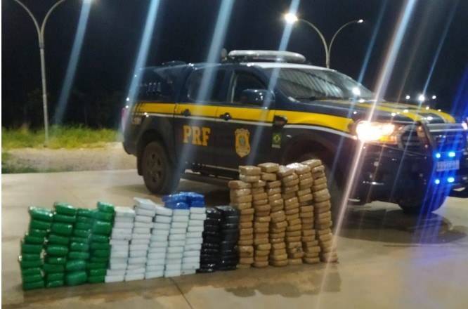 Abarrotado com mais de 200 kg de drogas, carro sai do Acre, atravessa Rondônia, passa por Vilhena e é apreendido em MT