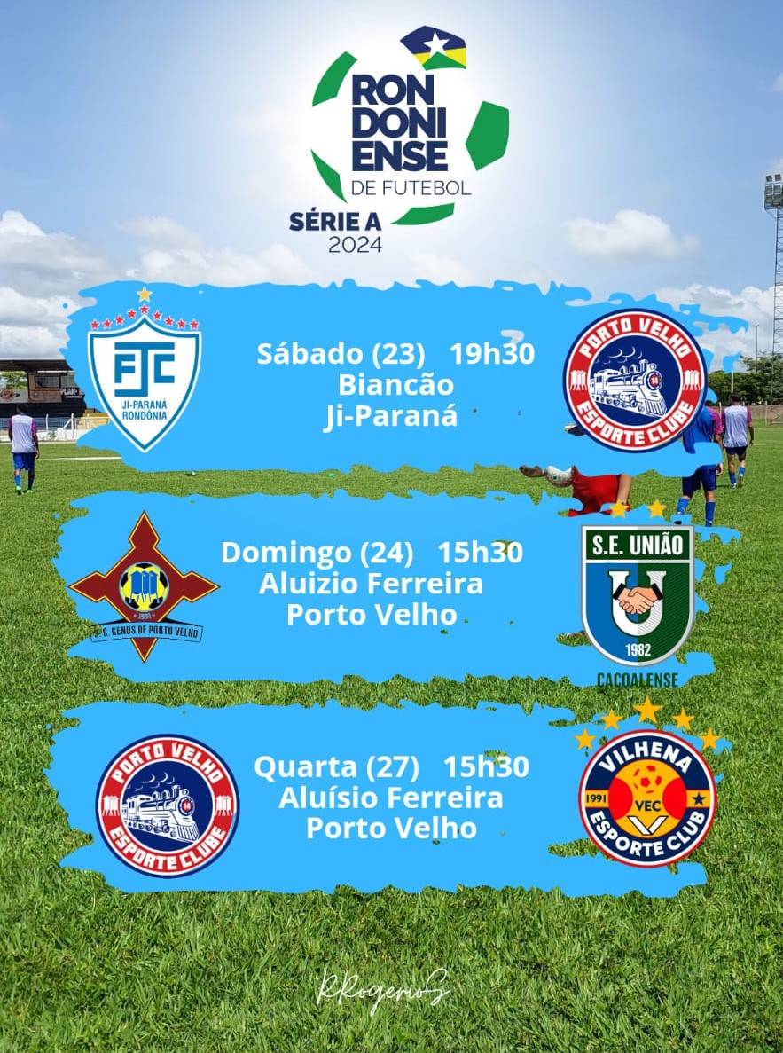 Com dois jogos neste final de semana e um na quarta-feira, FFER fecha o 1º Turno do Rondoniense