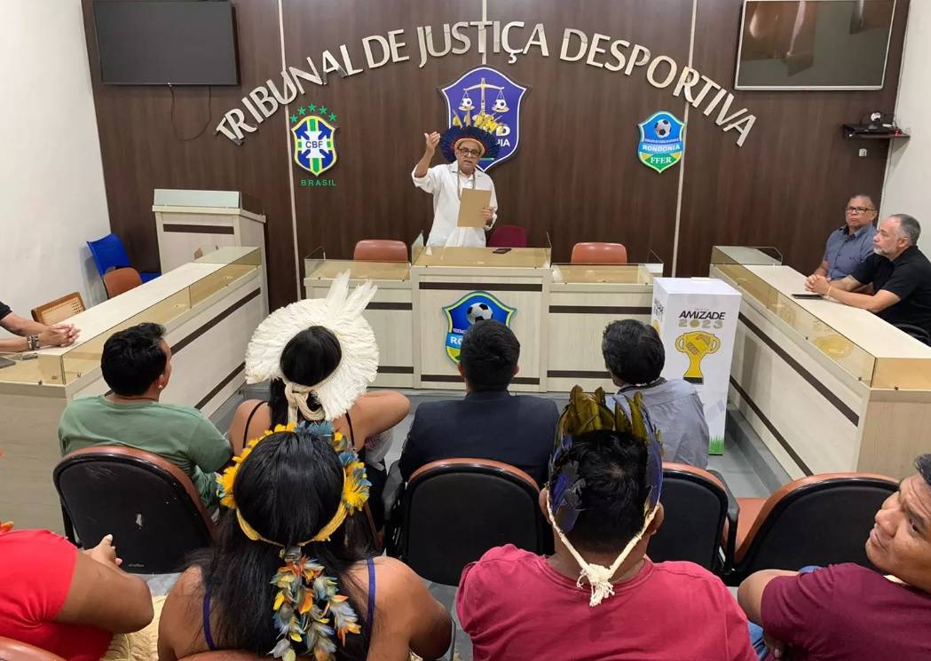 Associação Desportiva Indígena de Ji-Paraná deve se filiar a FFER; uma comitiva esteve na FFER e recebeu apoio do presidente da instituição