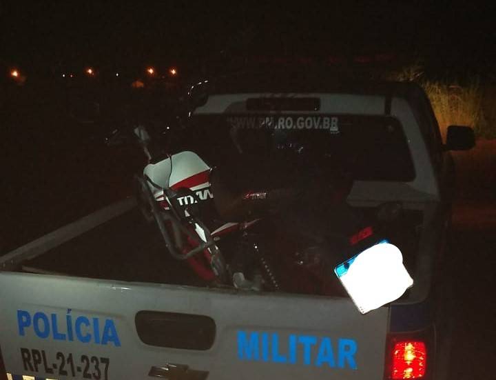 REAÇÃO RÁPIDA: em poucas horas, Polícia Militar recupera motocicleta levada por assaltantes, em Vilhena