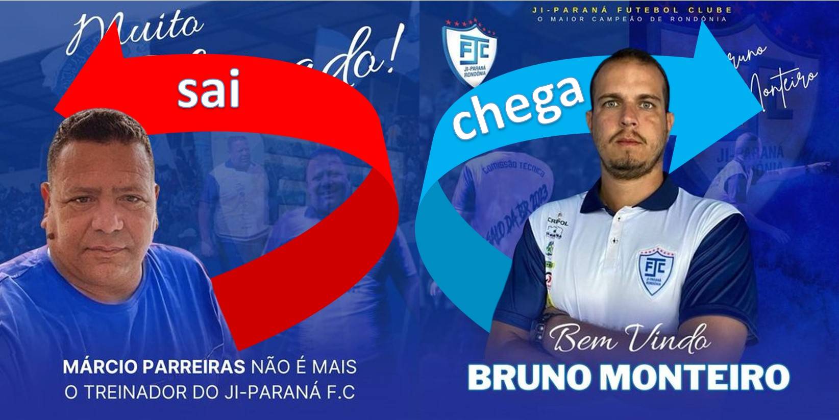 Marcio Parreiras não é mais treinador do Ji-Paraná; clube já anunciou Bruno Monteiro para a sequência do Estadual