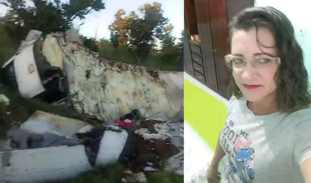 Viajando com o marido, moradora de Chupinguaia morre após acidente envolvendo câmara fria na BR 364, próximo a Cuiabá