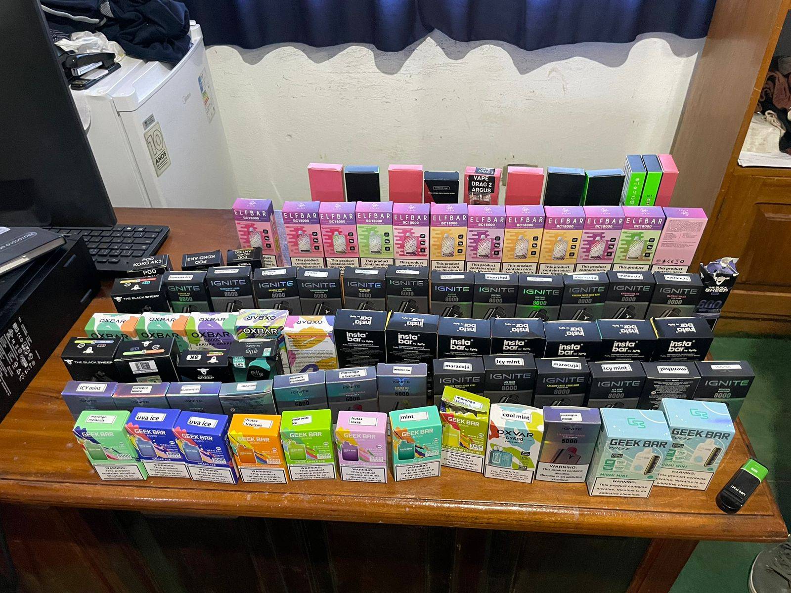 Polícia Civil realiza operação "Filtro" na cidade de Cerejeiras; drogas e cigarros eletrônicos ilegais foram aprendidos