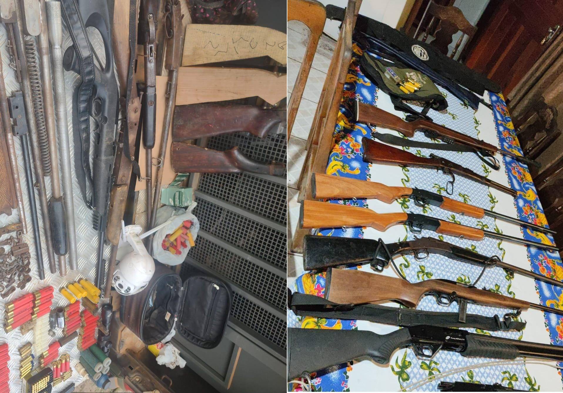 Operação conjunta de polícias Civil e Militar apreende armas de fogo artesanais que eram fabricadas e vendidas em Vilhena