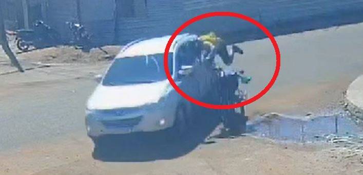 ASSISTA VÍDEO: acidente registrado em Vilhena envolveu garoto de 18 anos sem CNH e motorista que não deu seta para virar
