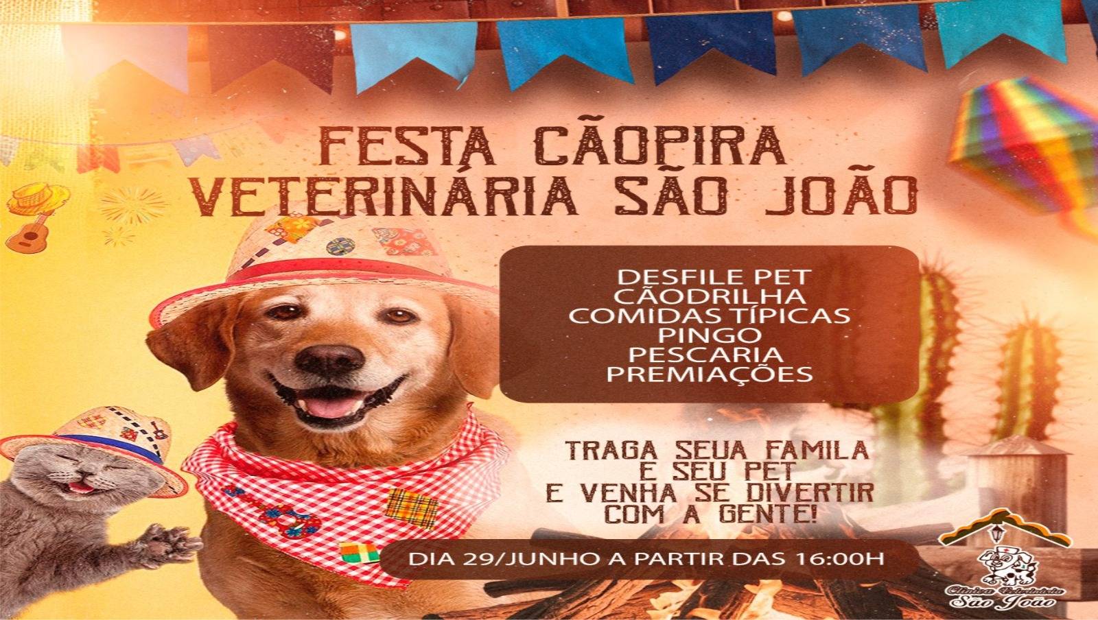 Clínica Veterinária com mais de quatro décadas de atividade em Vilhena realiza neste sábado a “Festa Cãopira Clínica Veterinária São João”