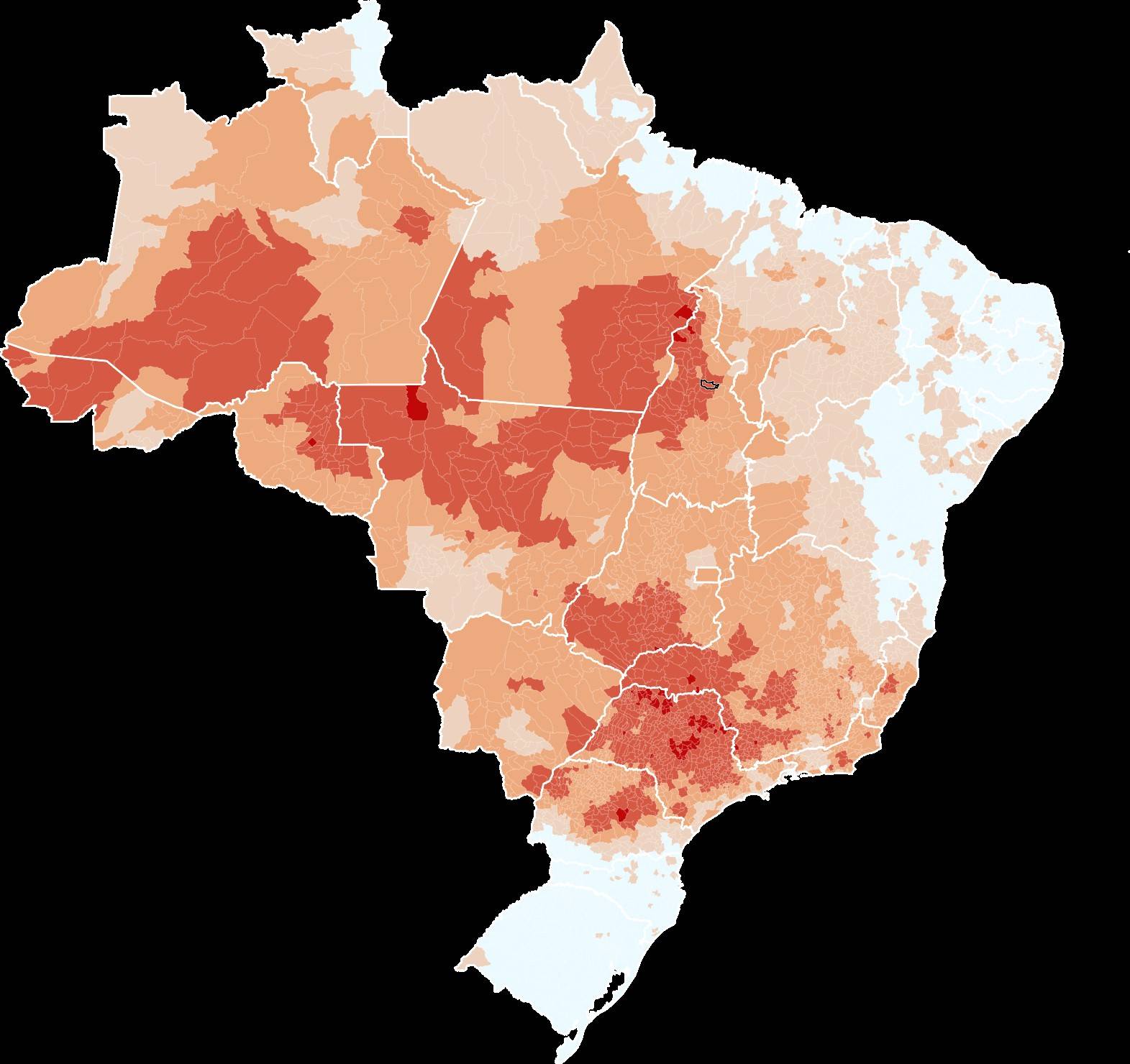 Rondônia tem vários municípios enfrentando “seca severa” e um com “seca extrema”; todas as cidades do Cone Sul têm “seca moderada”