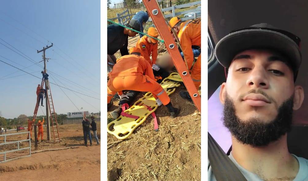 URGENTE: equipamento encosta em rede de alta tensão e jovem morre após atingido por descarga elétrica, em Cerejeiras