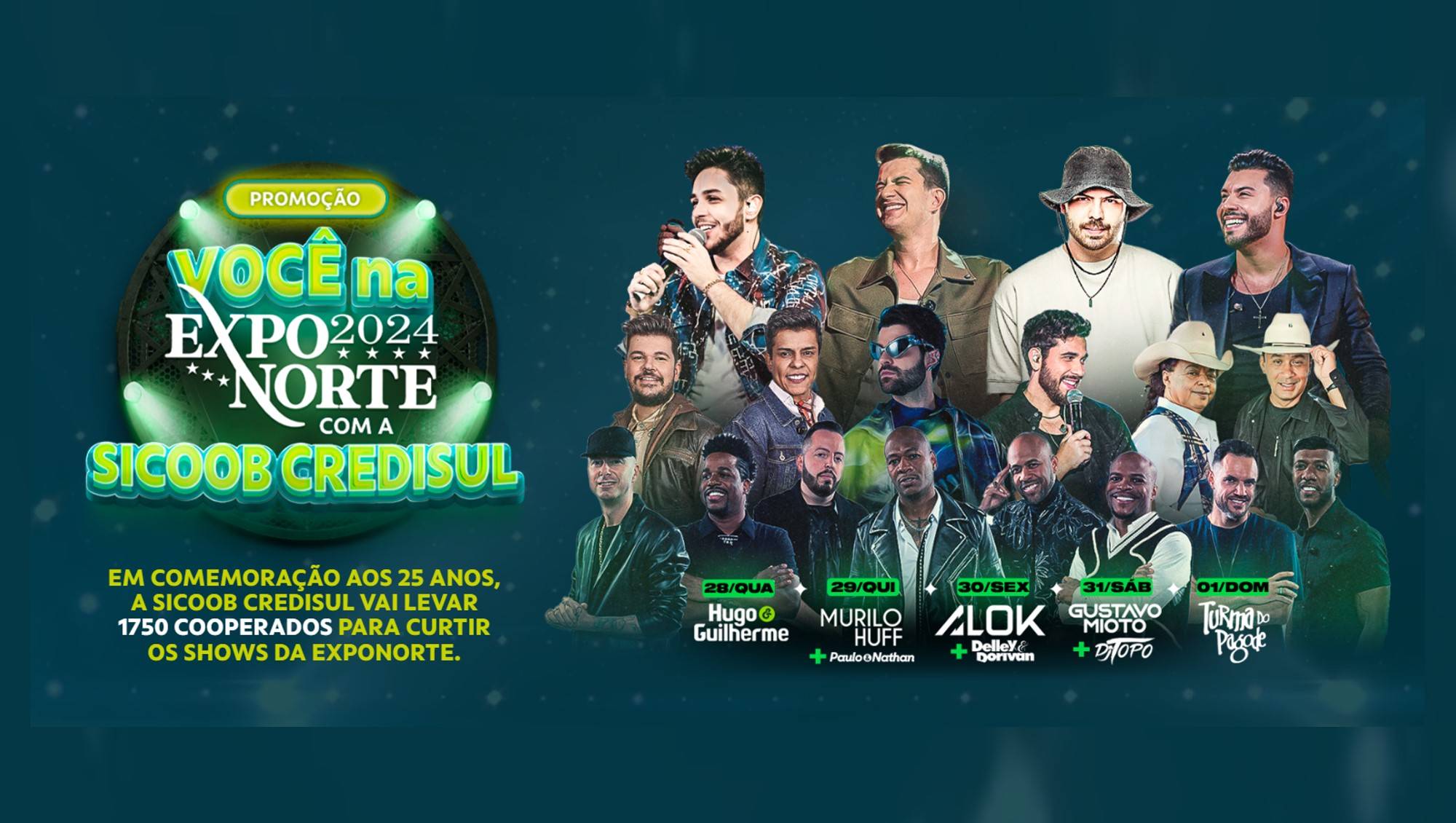 Sicoob Credisul vai levar 1750 cooperados para os shows da Exponorte 2024