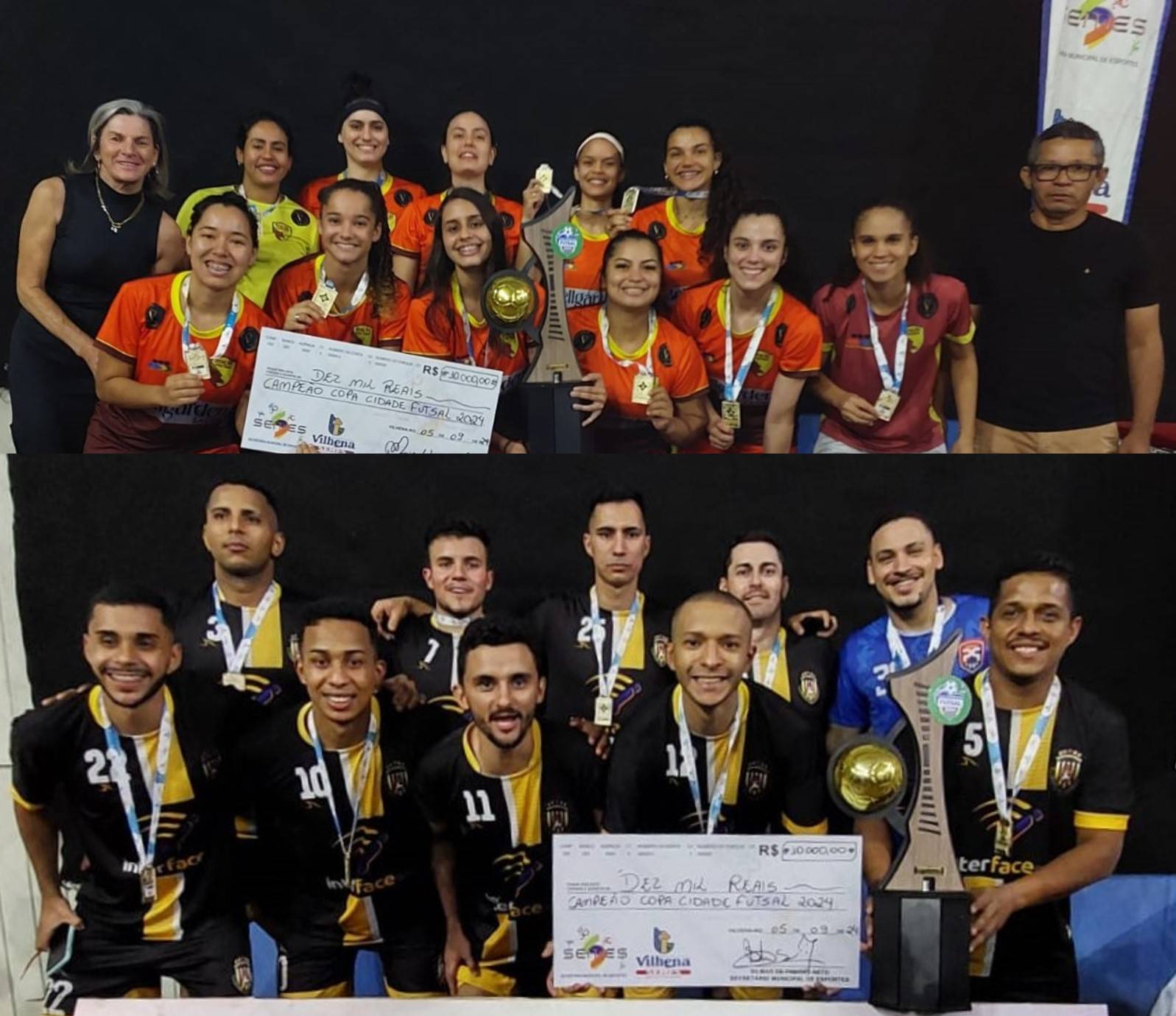Copa Cidade de Futsal: Reação conquista o torneio Feminino e o Tucunaré Pesca/Vazin/Prime Sports leva o título do Masculino