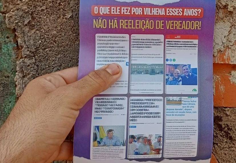 ASSISTA: atacado através de panfletos apócrifos no dia do aniversário em Vilhena, vereador aciona a PF e grava vídeo
