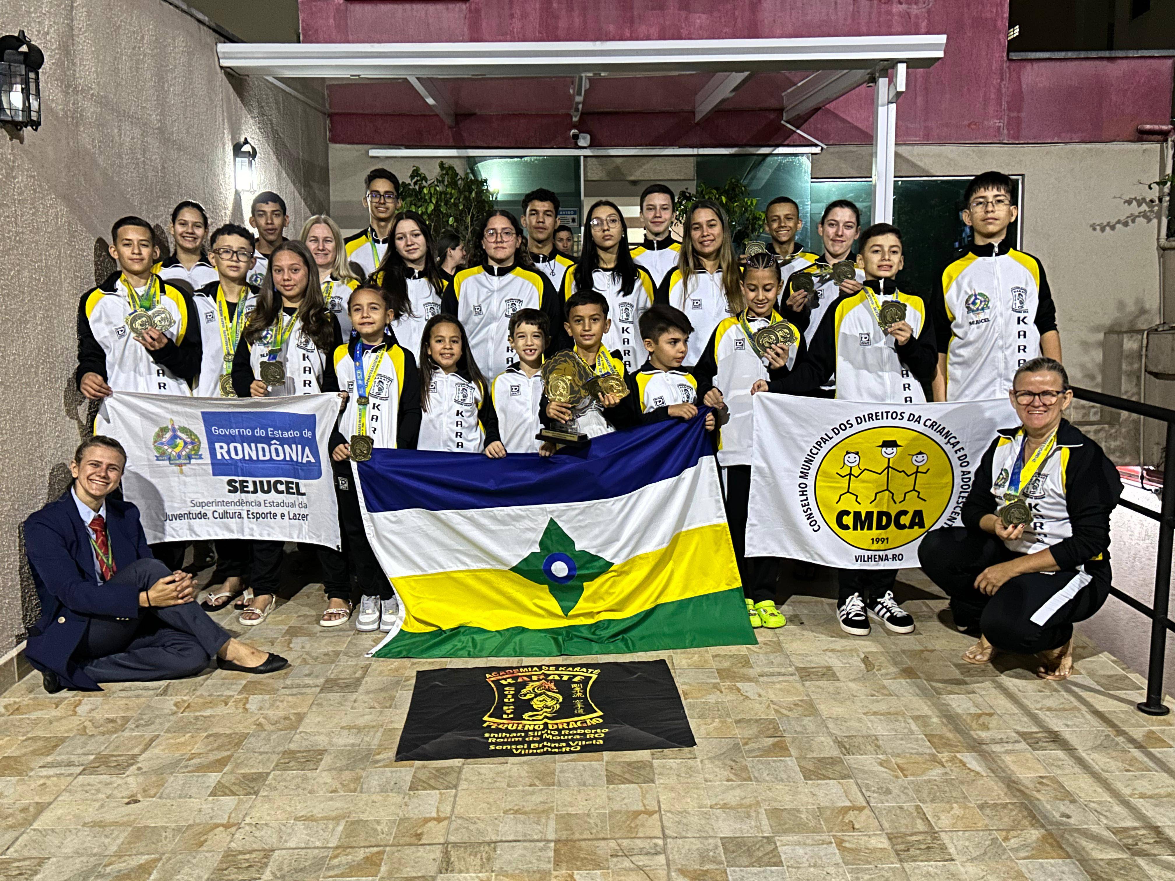 Delegação Rondoniense é terceiro na classificação geral do Campeonato Brasileiro de Karatê Interestilos, em São Paulo