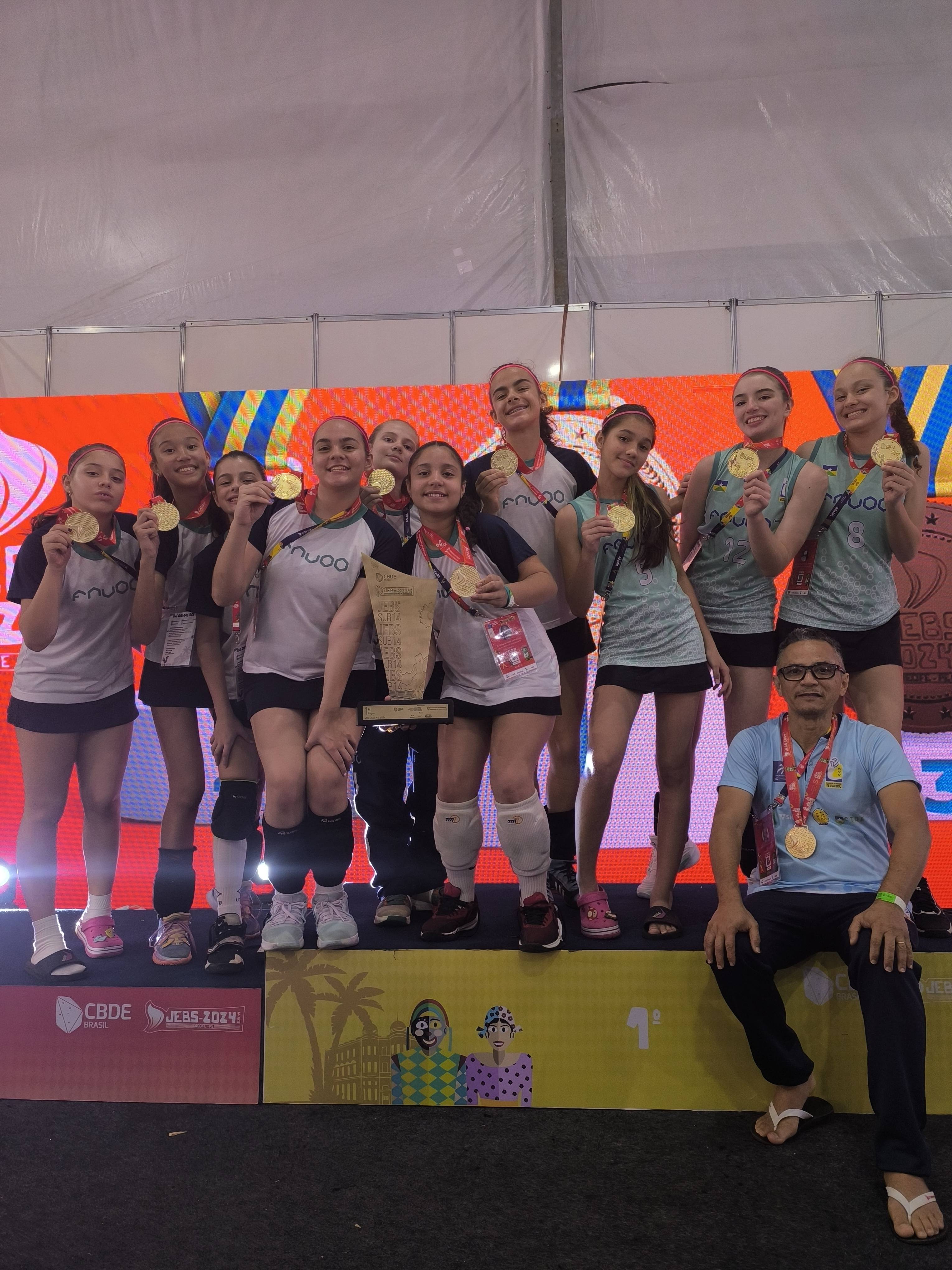 Escola Favoo conquista Ouro no Voleibol Feminino Infantil dos Jogos Escolares Brasileiros, disputados no Recife