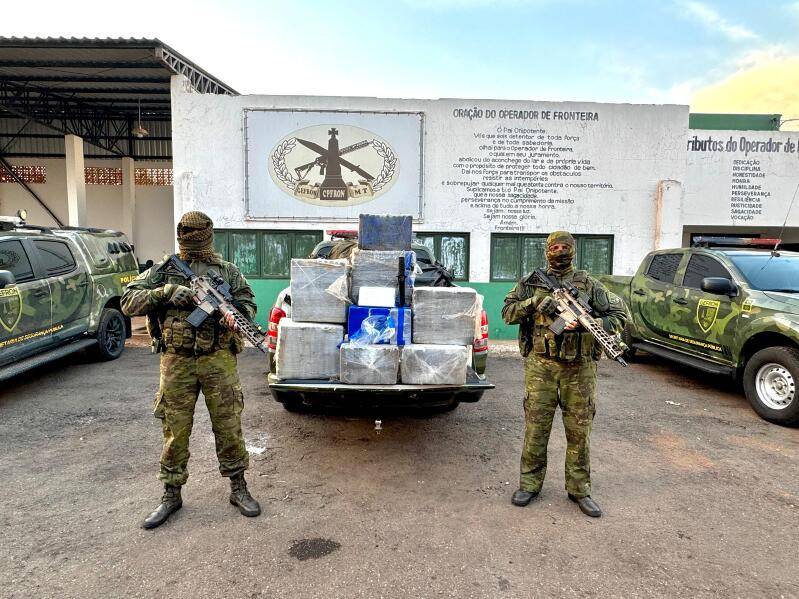 Na mesma área indígena próxima a Vilhena onde traficantes morreram trocando tiros com policiais, mais 236 kg de cocaína são apreendidos