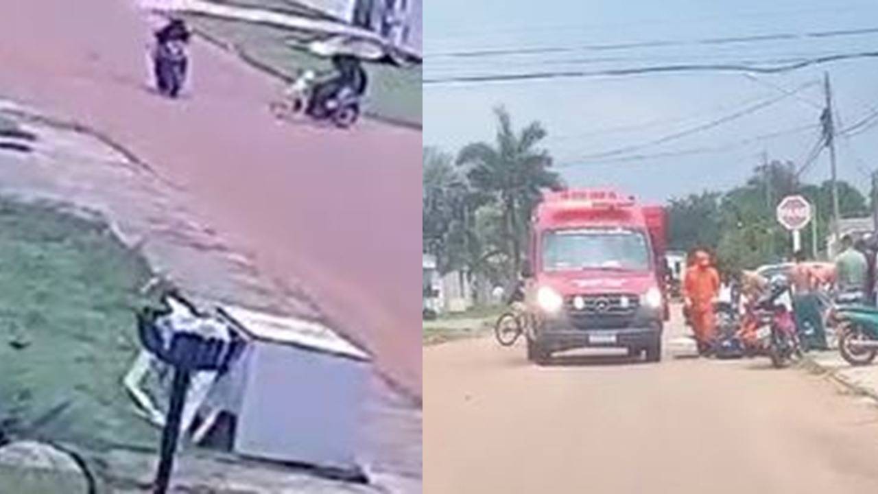 ASSISTA VÍDEO: cruzamento onde aconteceu acidente que deixou um morto em Vilhena registra violenta batida entre motocicletas