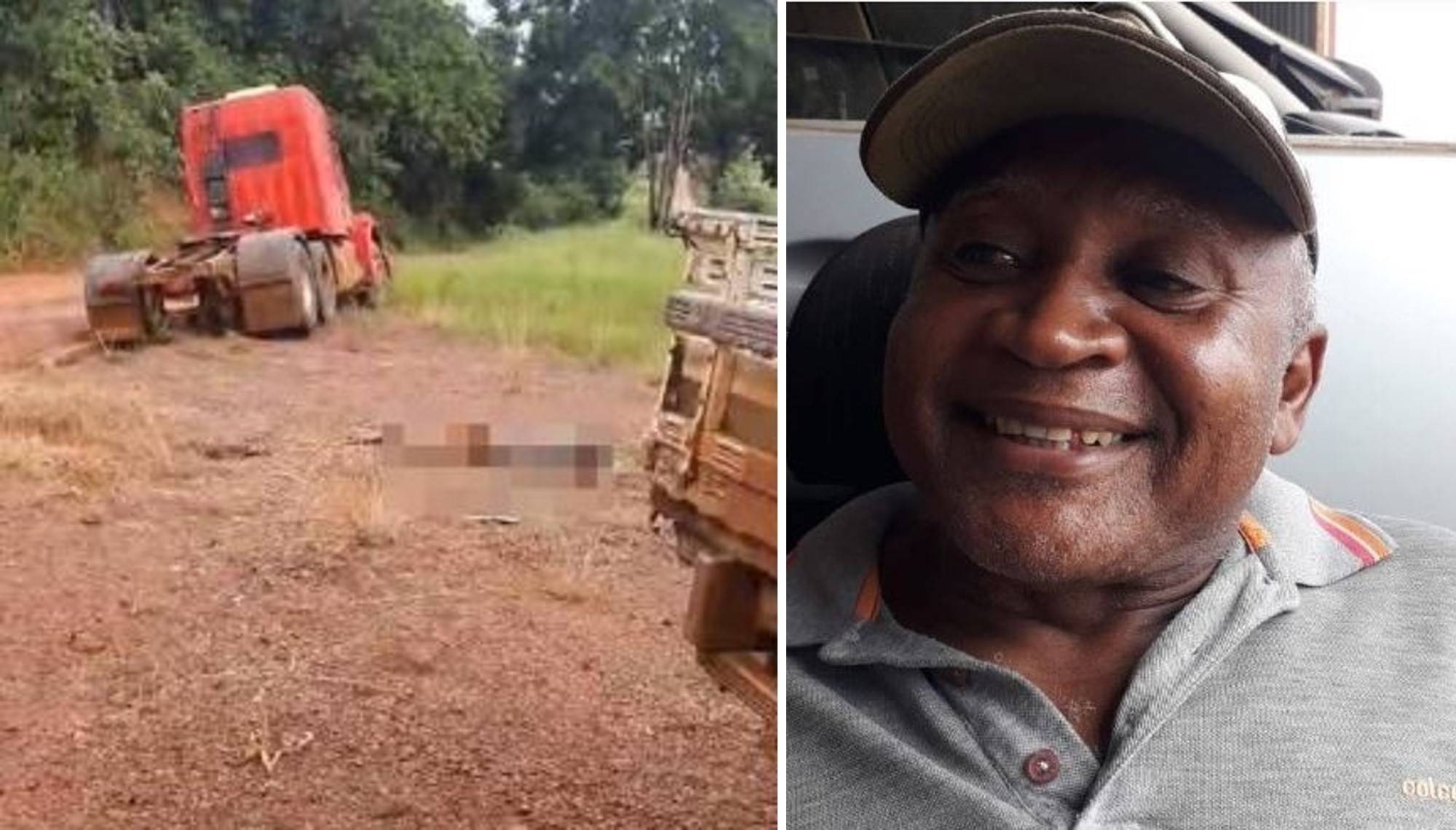 Em cidade vizinha, homem de 59 anos morre atropelado pelo caminhão que consertava