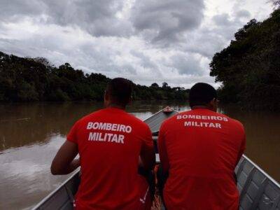 Mergulhadores do Corpo de Bombeiros de Vilhena já estão em Pimenteiras e iniciam amanhã as buscas pelo homem desaparecido no Guaporé