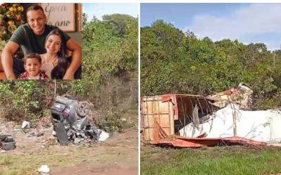 Polícia de MT indicia caminhoneiro por acidente que matou casal de Vilhena e filho; pneu recapado teria sido a causa da tragédia