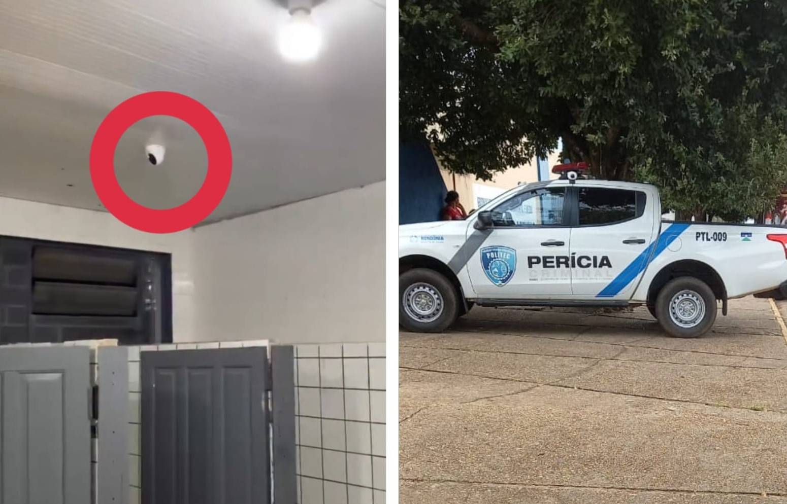 Após câmera instalada em banheiro de escola estadual ser arrancada, polícia é mobilizada e vários alunos são apreendidos, em Vilhena