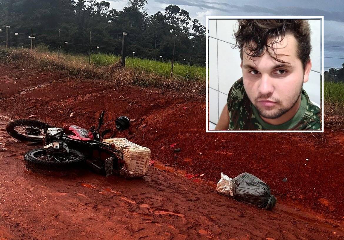 VÍDEO: ex-morador do Cone Sul de Rondônia morre atingido por raio quando andava de moto em estrada vicinal de Mato Grosso