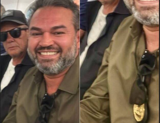 Pecuarista de Rondônia que deve ser o candidato a senador de Bolsonaro em 2026 usa distintivo policial para circular com o ex-presidente