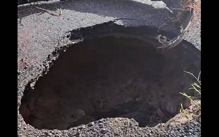 ASSISTA VÍDEO: chuvas “derretem” rodovia federalizada e cratera ameaça veículos que trafegam entre Colorado do Oeste e Cerejeiras