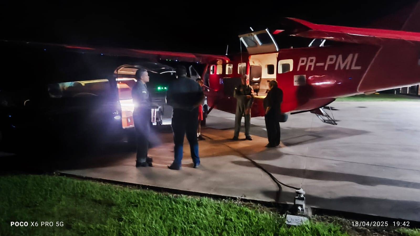 Avião dos Bombeiros está trazendo para Vilhena os corpos de médica e motorista que morreram em acidente na BR 364