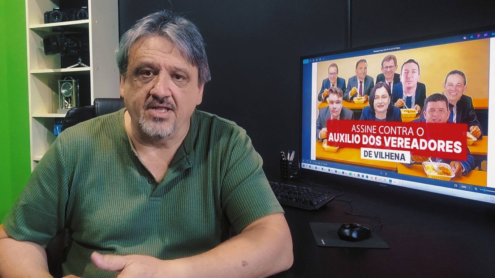 Idealizador da campanha contra auxílio-alimentação de vereadores em Vilhena, jornalista apresenta resultado de abaixo-assinado