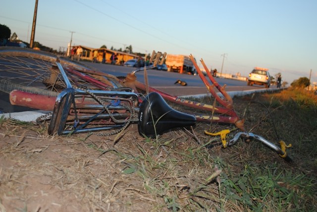 Ciclista é atropelado por na BR 364 e morre no Hospital Regional de Vilhena