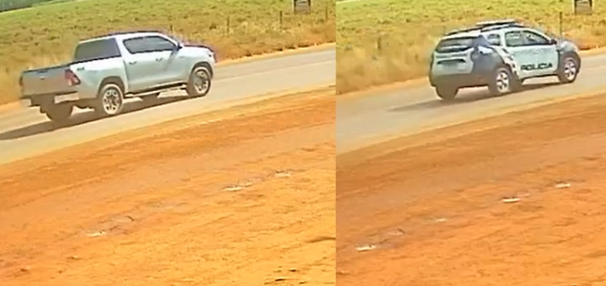 ASSISTA: vídeo mostra “perseguição fake” de policiais que acabaram presos aos ladrões de banco em MT capturados em Vilhena